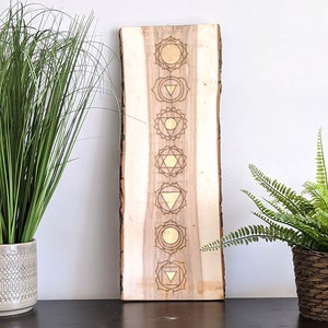 Chakra Wood Wall Sign Decoration Meditation