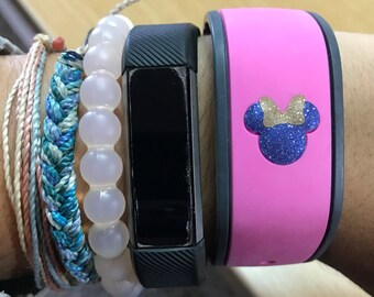 GLITTER Mouse Head with Bow Decal for the Magic Band, decal only - Magic Band Decal - Magic Band Sticker - Girl Mouse with Bow Decal - Bow