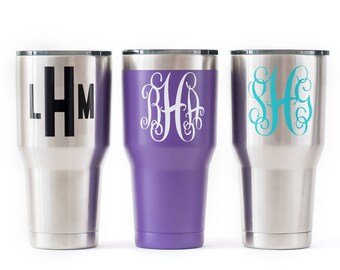 Monogram Tumbler - Ozark Trail Tumbler - Monogram Cup - Beach Tumbler - Bridal Party Gift - Tumbler - Vacuum Insulated Stainless Steel - Cup