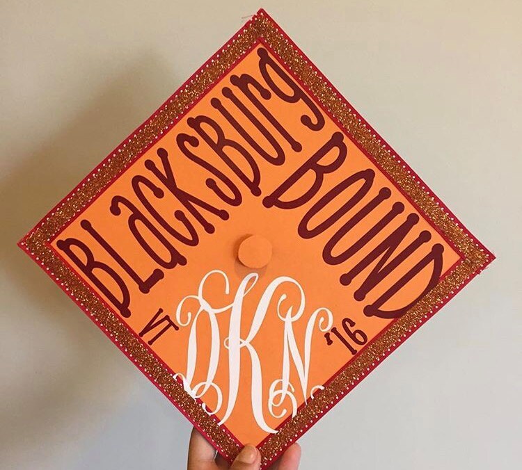 Graduation Cap Decal 3.5 Inches by 3.5 Inches Script Vinyl Etsy