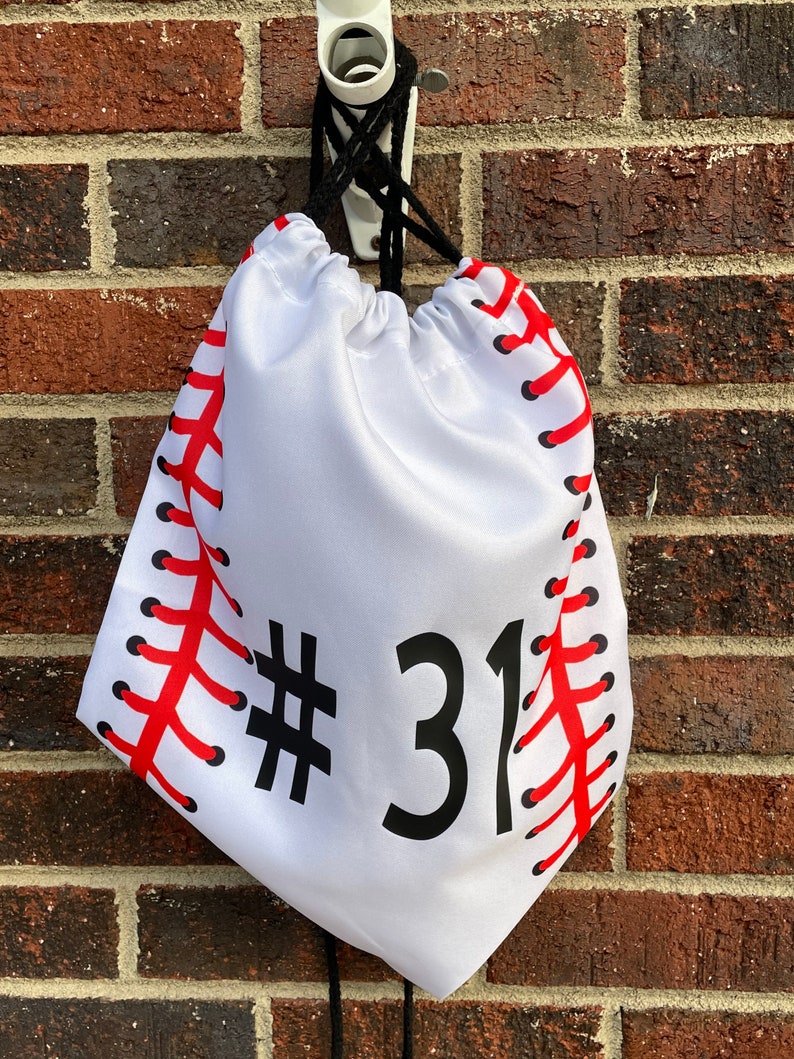Baseball Drawstring Bag Baseball Team Bags Personalized Etsy