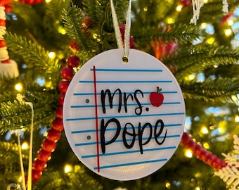 Teacher Christmas ornament. Teacher Christmas gift. Teacher bracelet. Teacher appreciation gifts
