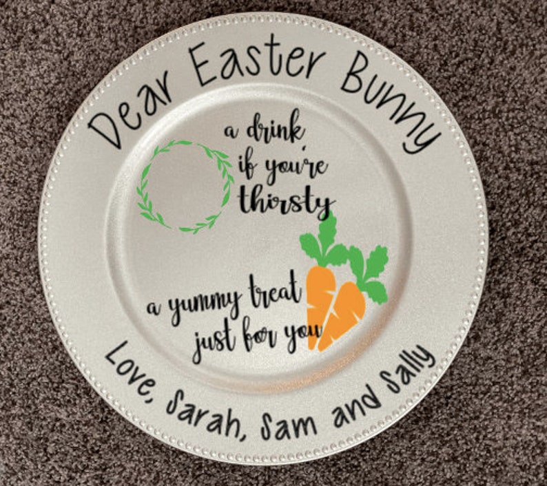Easter Bunny Plate Carrots for Easter Bunny Easter Etsy