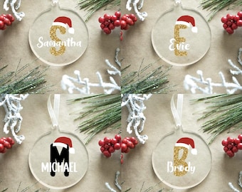 Personalized Clear Acrylic Christmas Ornament • Teacher Christmas Gift • Student Gifts• Holiday Gift • Stocking Stuffer