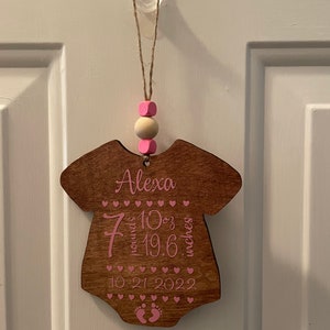Personalized Birth announcement Christmas ornament, baby’s first Christmas, new baby ornament , birth stats ornament