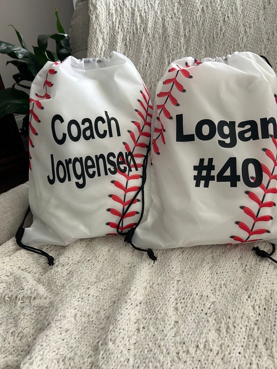 Baseball Drawstring Bag Baseball Team Bags Personalized Baseball Bag Custom Team Baseball Bags Baseball Player Gift Baseball Christmas Etsy