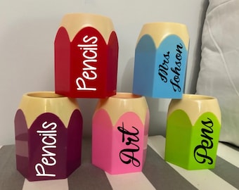 Pencil holder, teacher gift, teacher appreciation week , pen holder, teacher desk supplies, personalized teacher gift, student gifts