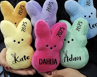 Personalized Easter stuffed animal, custom Easter plush, personalized peeps stuffed animal, custom Easter gifts, Easter Bunny gift, Easter