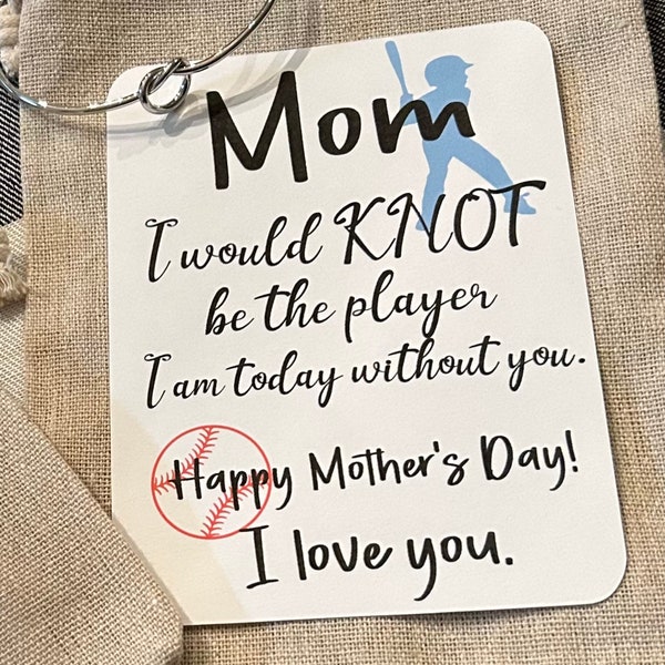 Mother's Day bracelet, Mother's day gift, knot bracelet gift, gift for team moms, baseball mom, softball mom, sports mom gift