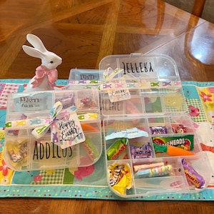 Personalized snack box, personalized kids tackle box. Valentine's Day gift, kids snack box, snackle box, Easter bunny gift.