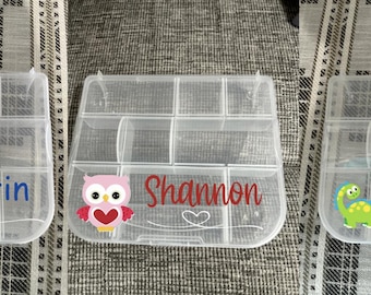 Personalized snack box, personalized kids tackle box. Valentine's Day gift, Valentines Day gift kids, kids snack box, Easter gift, snackle