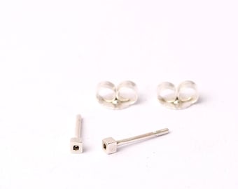 teeny tiny stud earrings silver geometric jewelry small earrings for men