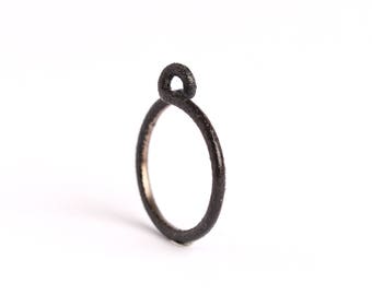 simple ring black minimalist jewelry a gift for architect