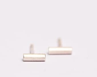 Petites boucles d’oreilles en argent au design minimaliste pour homme, bijoux géométriques