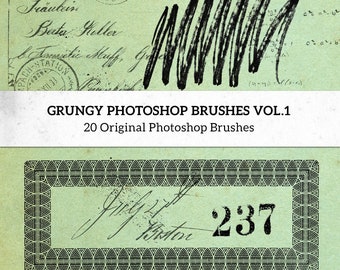 20 Grungy Photoshop Brushes Vol. 1