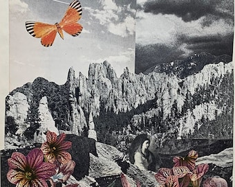 Mountain Mystery Original Collage