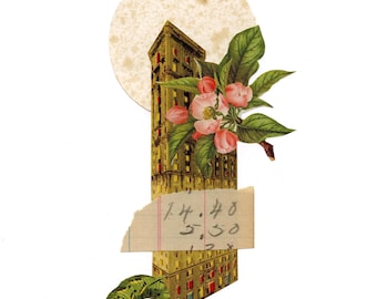Surreal Original Collage: Urban, Floral and Nature