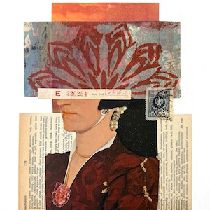 Original Collage - Empress, Handmade Collage, Mixed Media
