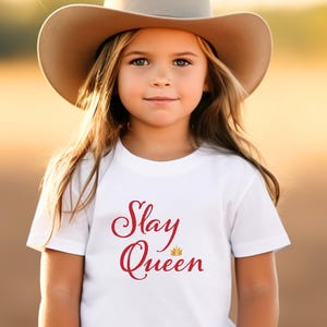Slay Queen t-shirt, Slay Queen Shirt for Girls, Slay Trend, Slay Sassy t-shirt, Gift for Daughter, Girl Power Shirt, Girls Slay t-shirt D1R