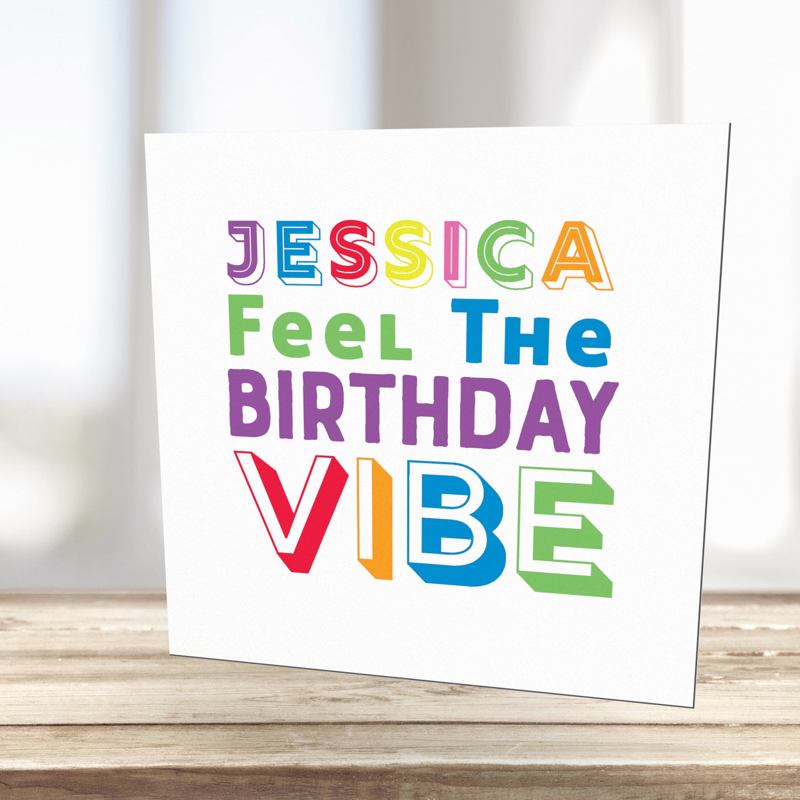 Personalised Birthday Vibe Card Vibe Card Feel the Vibe Etsy Italia