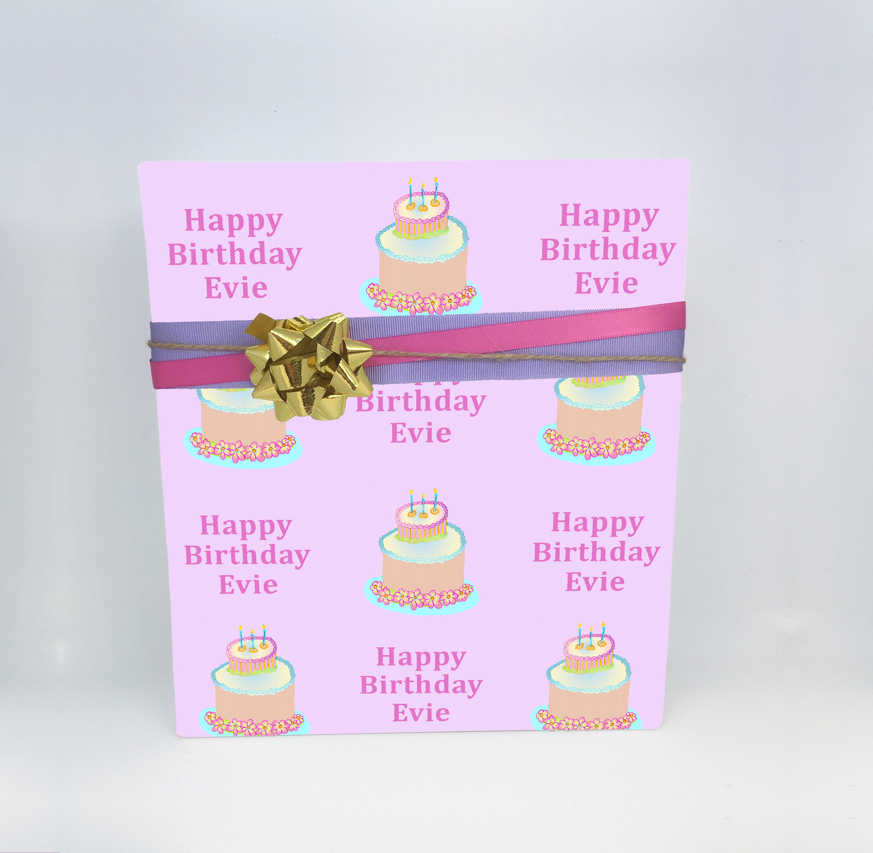 Personalised Birthday Wrapping Paper Birthday Cake Wrapping Etsy UK
