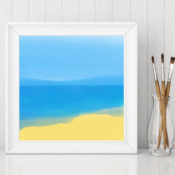 Abstract Beach Art Etsy UK