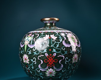 Chinese collection of cloisonne eight treasure pattern vase ornaments, unique craftsmanship, home decoration, exquisite gifts