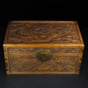 Chinese handmade rosewood dragon multi treasure box,storage box,jewelry box,drawer box,furniture decoration,worth collecting and using
