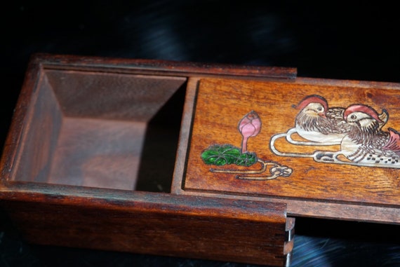 Chinese collection handmade rosewood jewelry box … - image 5
