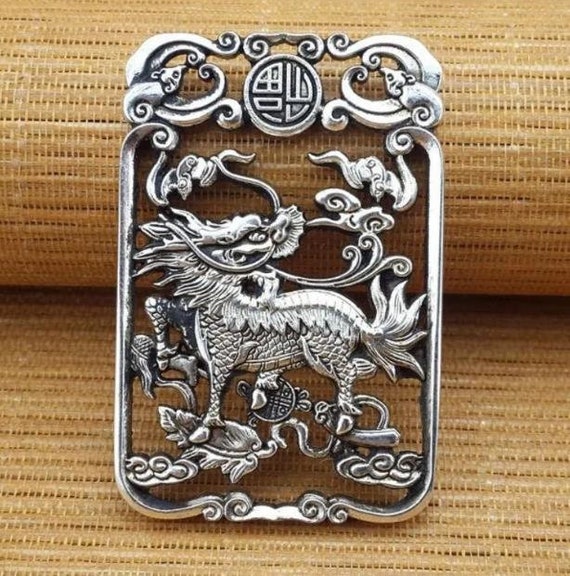 Collectibles Chinese Tibetan Silver Two sided Kir… - image 5