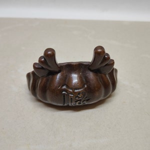 Chinesische handgemachte geschnitzte Kupfer Krabbe Statue Ornamente, Tee Haustiere, Kupfer Statuen, Möbelzubehör, selten und kostbar, mit einzigartigen Formen