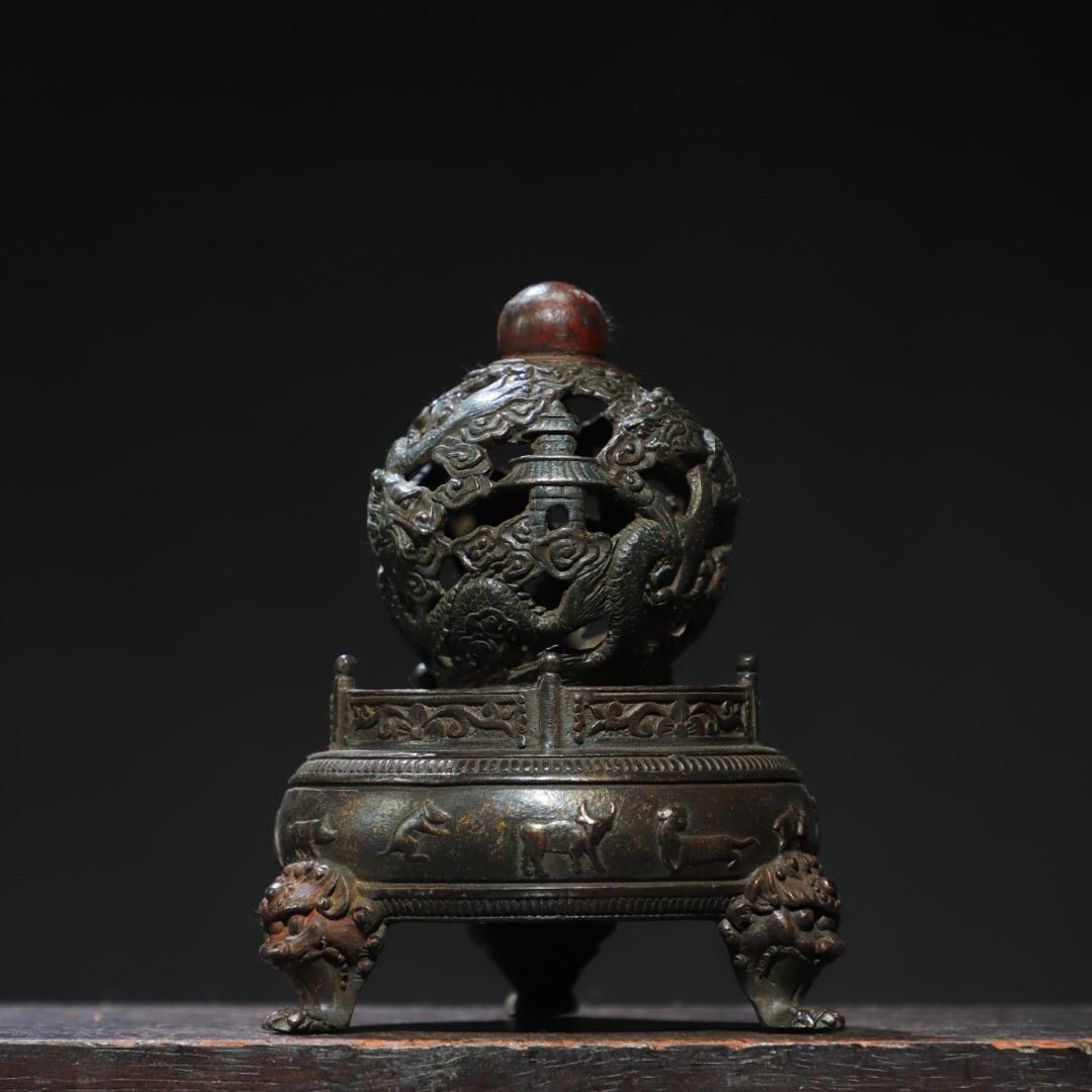 中国製の手彫り銅製香炉装飾品、家具・卓上装飾品コレクション - Etsy 日本