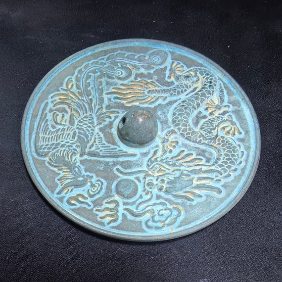 中国コレクションの手彫りのブロンズドラゴンとフェニックスパターン