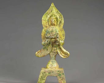 Chinese hand carved Bronze Bodhisattva Buddha statue ornament, unique and exquisite,Feng Shui ornament，furniture decoration