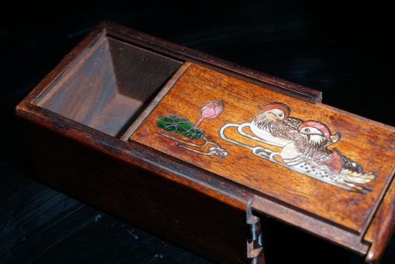 Chinese collection handmade rosewood jewelry box … - image 3