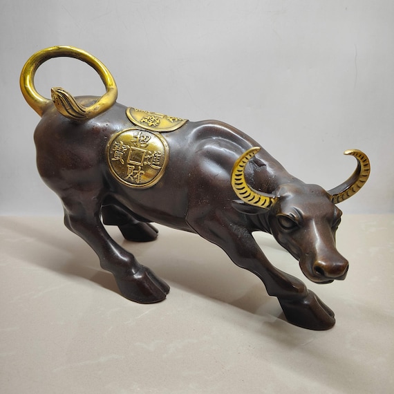中国製の手彫り純銅牛像装飾品、家具装飾品、 - Etsy 日本