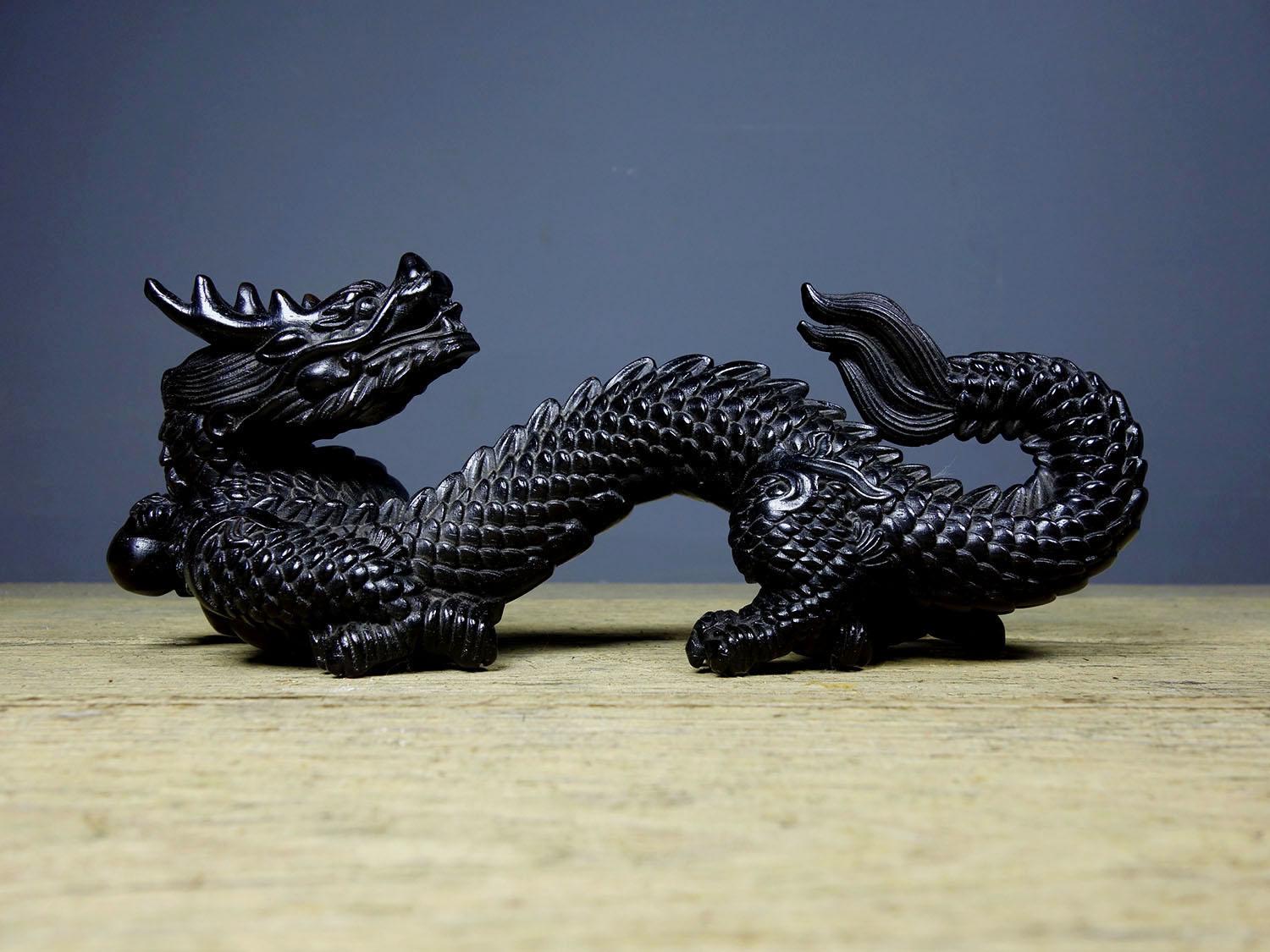 Wood dragon statue - Etsy 日本
