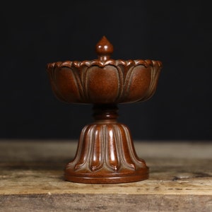 Chinese handmade carved copper lotus incense burner,exquisite patterns,rare shapes,tabletop ornament,collecting and using