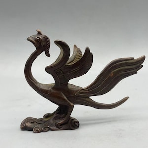 China collects exquisite handcrafted copper rosefinch statue decorations,pen holder,unique designs/exquisite craftsmanship,can be used