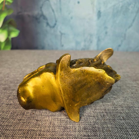 中国製手作りのブロンズ製龍魚像装飾品、卓上/家具装飾、ユニークで