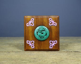 Chinesisches handgemachtes Rosenholz eingelegter Jade-inkstone Box, einzigartige Holzschnitzerei, Möbeldekoration, die es wert ist, gesammelt und verwendet zu werden