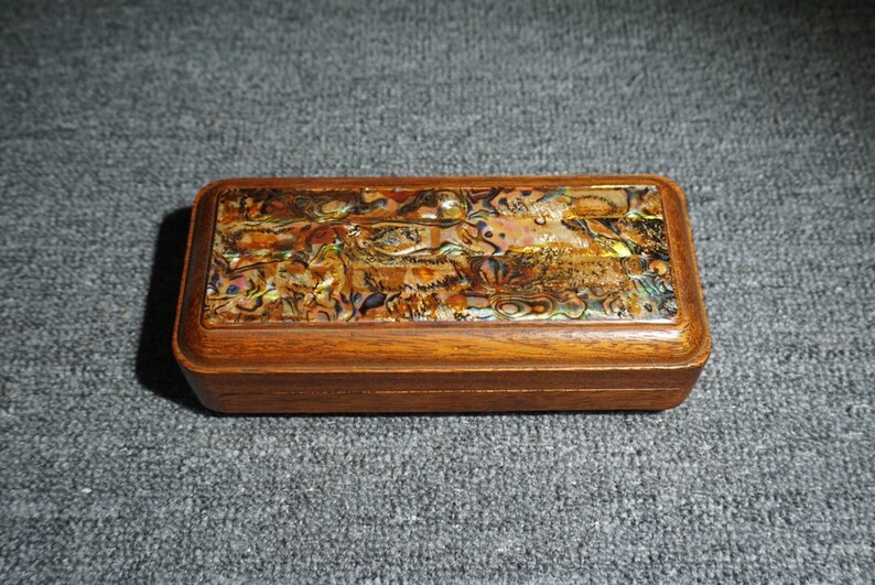 Handcarved rosewood Glasses case, exquisite and unique, gift, can be used image 2