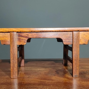 Table d'offrandes en séquoia,table kang,table basse,piètement décoratif,sculpté à la main,décoration de boîte en bois,déco pour la maison,à collectionner et à utiliser
