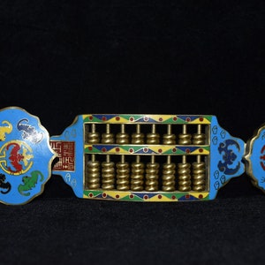 Boulier chinois antique en cuivre cloisonné sculpté à la main avec un design unique, un savoir-faire rare, une décoration de meubles, à collectionner et à utiliser