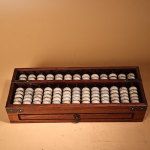 Chinese handmade carved wood inlaid with jade beads abacus drawer box,exquisite craftsmanship,furniture decoration,antique collection