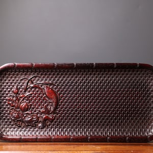 Red sandalwood tea plate appreciation plate,fruit plate,decorative plate,handcrafted,natural wood,home decoration,worth collecting and using