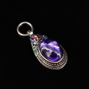 Chinesische antike eingelegte Edelstein Cloisonne Anhänger, exquisite Handwerkskunst, exquisites Geschenk, Geschenk, damit sie tragen