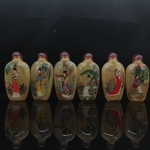 China exquisite handcrafted Exquisite Inner Painting Craft Beauty Snuff Bottle decoration,unique designs/exquisite craftsmanship,can be used