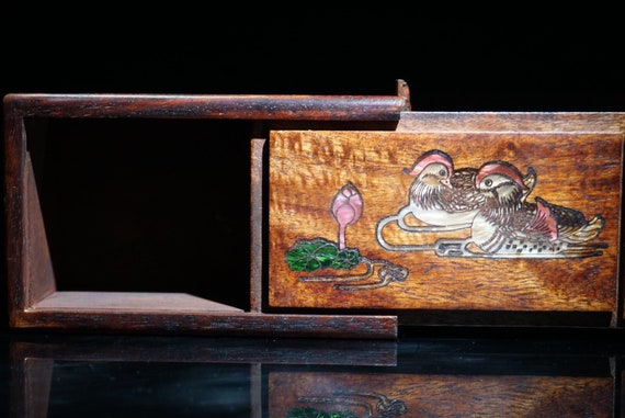 Chinese collection handmade rosewood jewelry box … - image 7