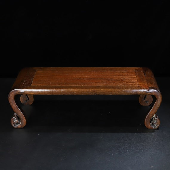 Chinese antique rosewood flower table/tea table/kang table, hand carved, collected, used